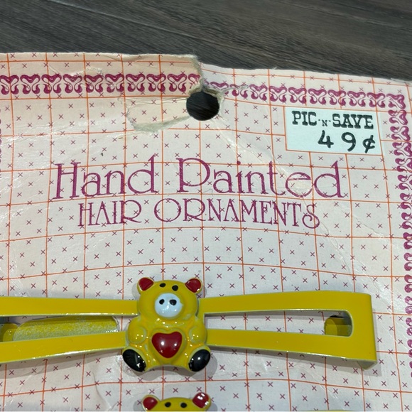 Set Of 4 Vintage Hand Painted Animal Hair Clips And 12 Jelly Bracelets - Picture 7 of 16
